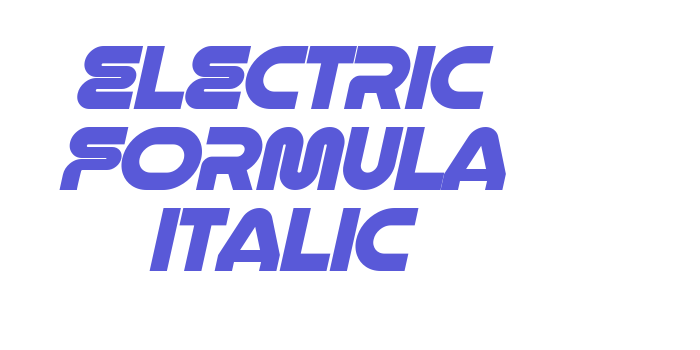 Electric Formula Italic Font Download