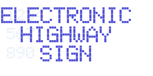 Electronic Highway Sign-font-download
