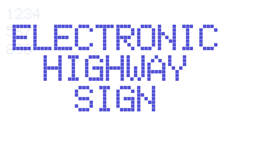 Electronic Highway Sign-font-download