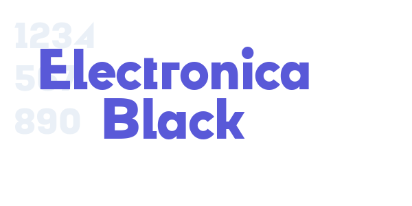 Electronica Black font free