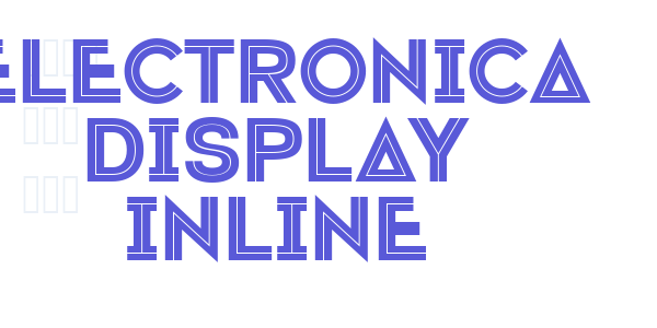 Electronica Display Inline font free