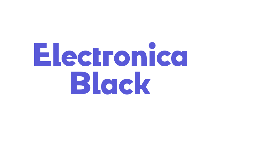 Electronica Black Font