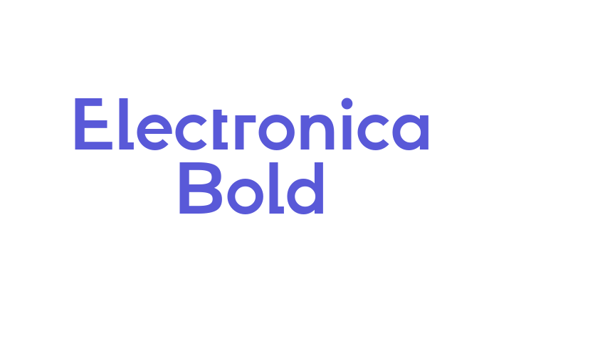 Electronica Bold Font