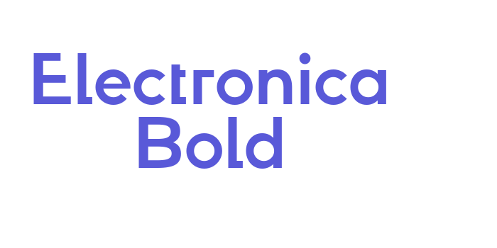 Electronica Bold Font