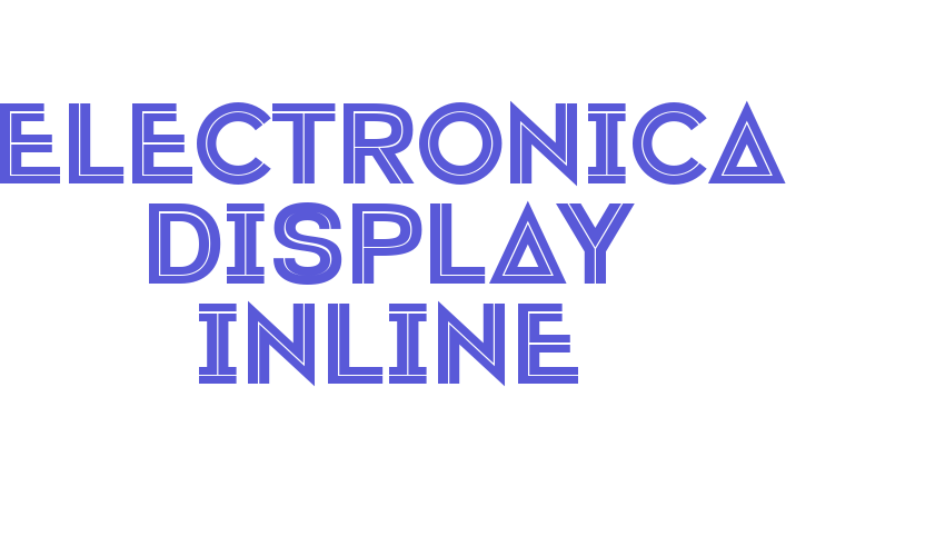 Electronica Display Inline Font