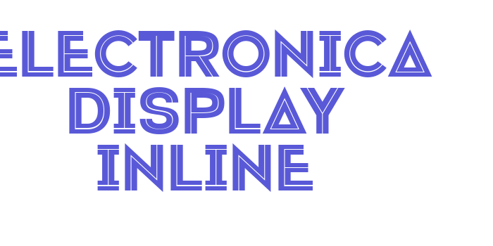 Electronica Display Inline Font Download