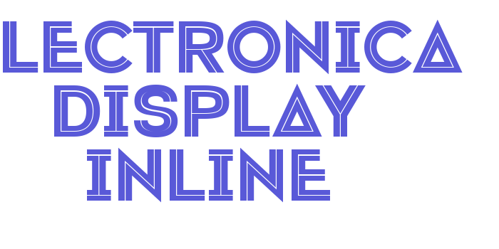 Electronica Display Inline Font