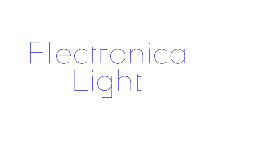 Electronica Light Font