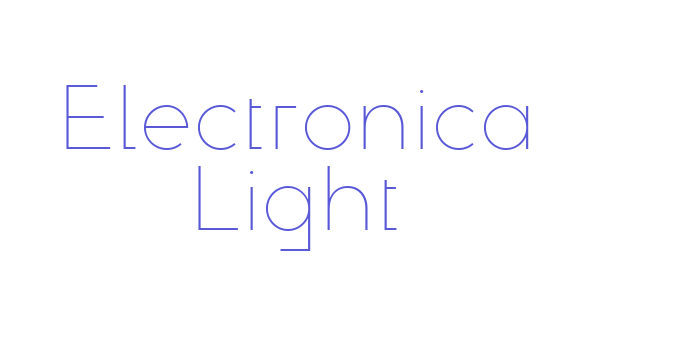 Electronica Light Font Download