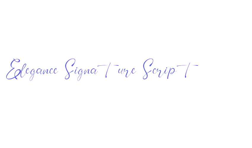 Elegance Signature Script Font Download