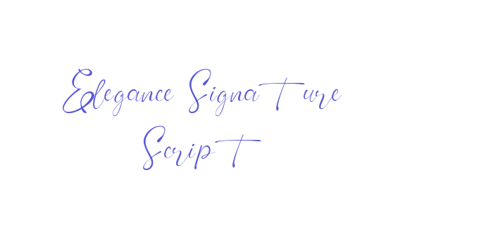 Elegance Signature Script Font Download