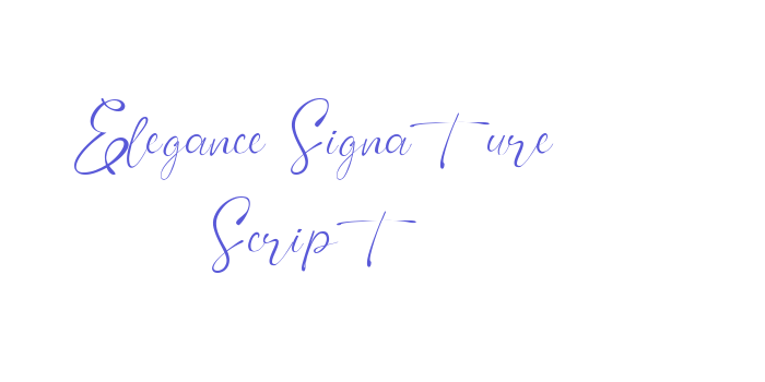 Elegance Signature Script Font