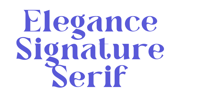 Elegance Signature Serif Font