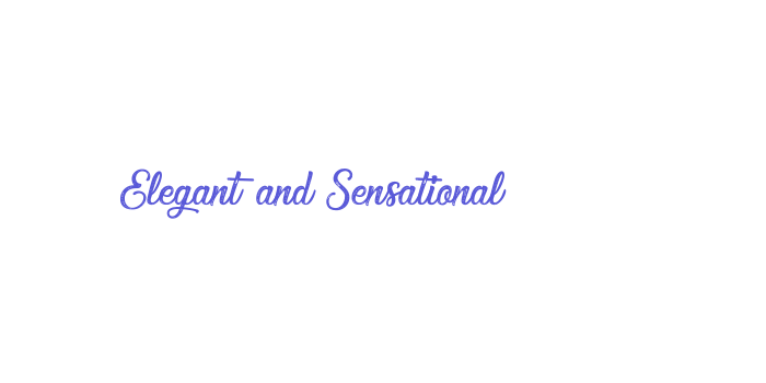 Elegant and Sensational Font Download