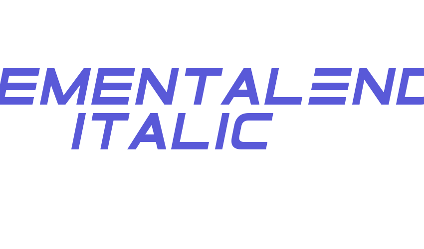 ElementalEnd Italic Font Download