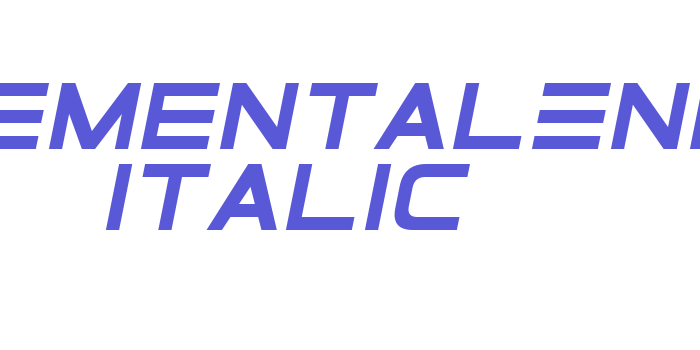 ElementalEnd Italic Font Download