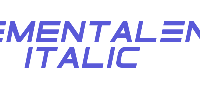 ElementalEnd Italic Font