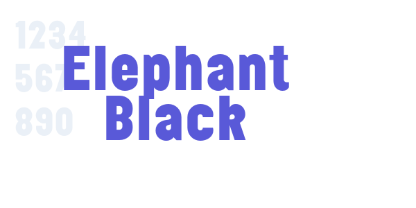 Elephant Black font free