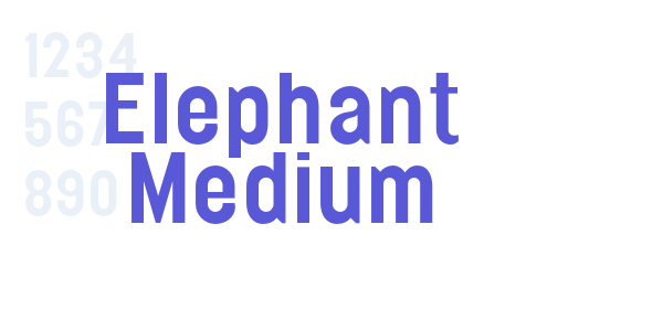 Elephant Medium font free