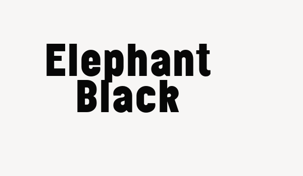 Elephant Black Font