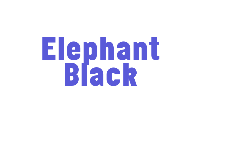 Elephant Black Font