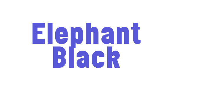 Elephant Black Font Download