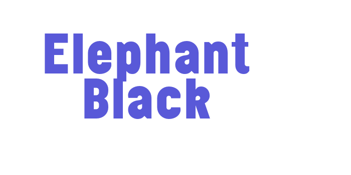 Elephant Black Font