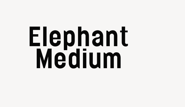 Elephant Medium Font