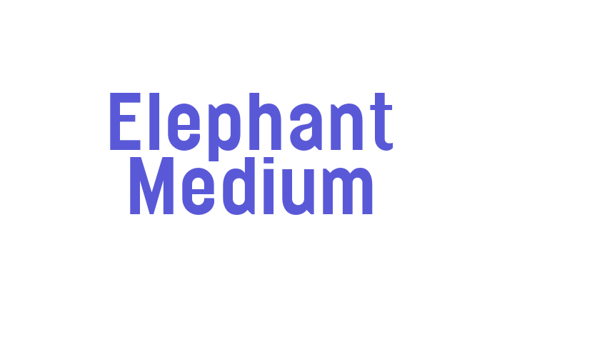 Elephant Medium Font