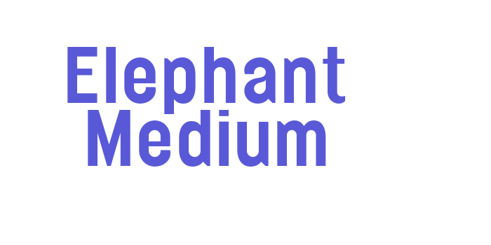 Elephant Medium Font