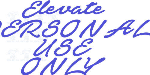 Elevate PERSONAL USE ONLY-font-download