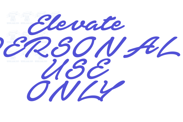 Elevate PERSONAL USE ONLY