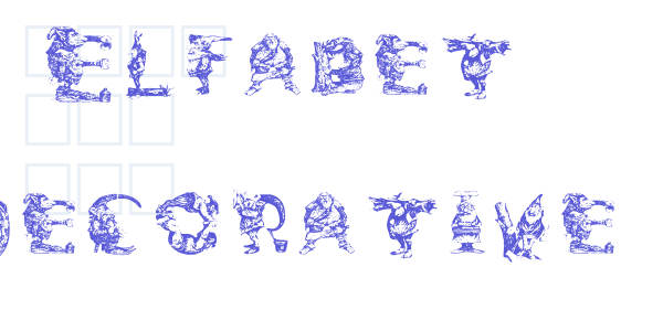 Elfabet  Decorative font