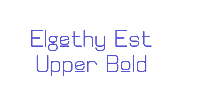 Elgethy Est Upper Bold Font Download