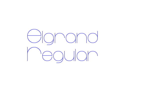 Elgrand Regular Font