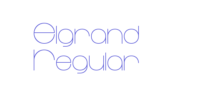 Elgrand Regular Font