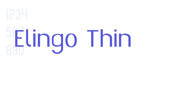 Elingo Thin font