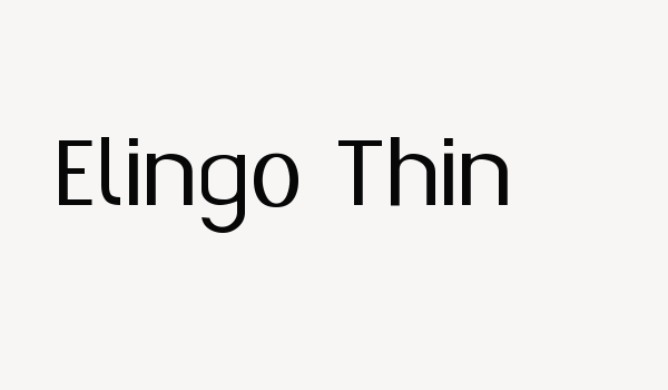 Elingo Thin Font