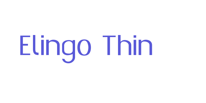 Download Elingo Thin Font