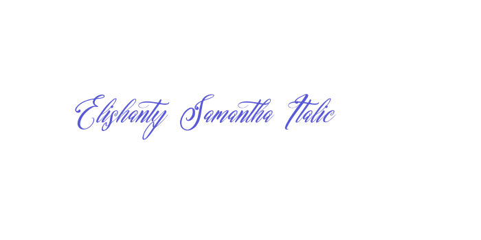 Elishanty Samantha Italic Font Download