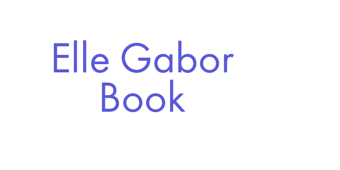 Elle Gabor Book Font Download