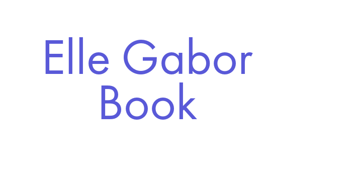 Elle Gabor Book Font