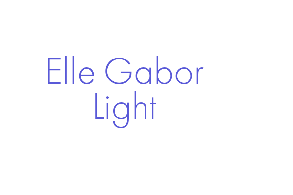 Elle Gabor Light Font