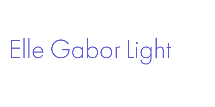 Elle Gabor Light Font Download