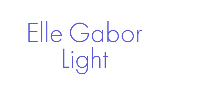 Elle Gabor Light Font