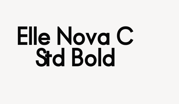 Elle Nova C Std Bold Font