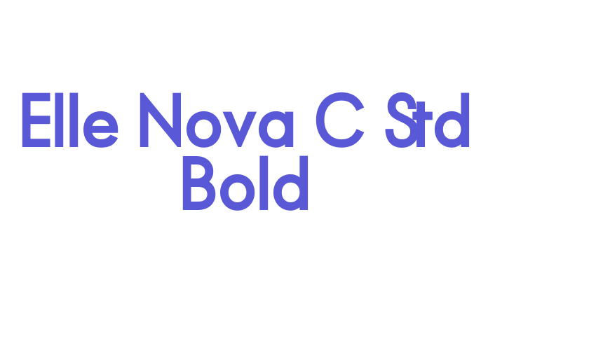 Elle Nova C Std Bold Font