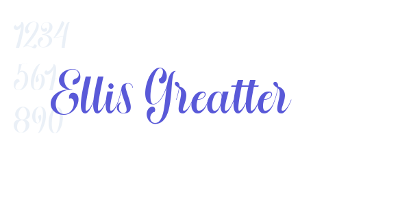 Ellis Greatter font