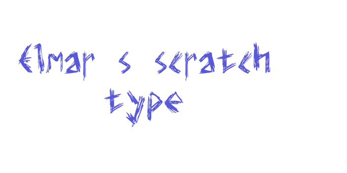 Elmar’s scratch type Font Download