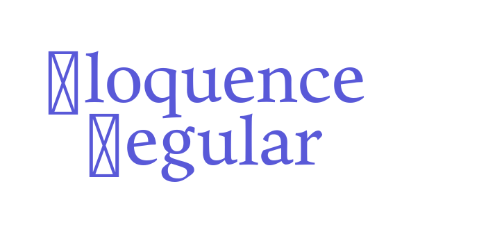 Eloquence Regular Font